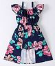 Kookie Kids Singlet Sleeves Jumpsuit With Floral Print - Navy Blue