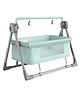 House of Quirk Electric Baby Rocker  Cot Bed with Comfortable Mattress  Sleeping Basket for Baby - Green