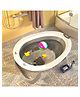 Baybee Ivola Foldable Baby Bath Tub for Kids, Mini Swimming Pool for Kids Bathtub for Baby with Anti Skid Base, Temperature Sensing Plug & Wall Mount (Grey)