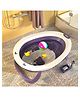Baybee Ivola Foldable Baby Bath Tub for Kids, Mini Swimming Pool for Kids Bathtub for Baby with Anti Skid Base, Temperature Sensing Plug & Wall Mount (Purple)