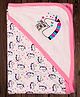 Mittenbooty Baby Hooded Wrap single Ply -Unicorn Print-Pink