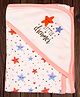 Mittenbooty Baby Hooded Wrap single Ply -Star Print-Peach