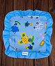 Mittenbooty baby mustard seed or Rai Pillow Square -Car print Blue