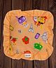 Mittenbooty baby mustard seed or Rai Pillow Square -Car print Peach