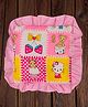 Mittenbooty baby mustard seed or Rai Pillow Square -Kitty print Pink