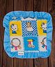 Mittenbooty baby mustard seed or Rai Pillow Square -Kitty print Blue