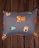Mittenbooty baby soft Pillow with pollyfill filling -Teddy print Grey