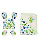 Mittenbooty 100% cotton Gift Set Baby hooded Wrap with matching Cap mittenbooty Set Tortoise - Green
