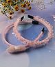 Jewelz Set Of 2 Shimmer Bow Detailed & Lace Embellished Hair Bands -  Light pink
