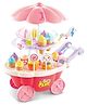 Smartcraft Luxury Sweet Shopping Battery Operated Plastic Ice Cream Trolley Pretend Role Play Educational Toy Set, LED, Music for Kids (Multicolour)