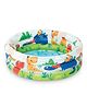 Intex Dino Buddies 3-Ring Inflatable Kiddie Pool Float Intex Baby Swimming Pool And Beach Pool  Multicolor