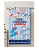 Yellow Bee Cool Summer Detailed Towel - Blue & White