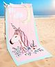 Yellow Bee Unicorn Detailed Towel - Pink & Aqua