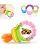NeonateCare Baby Silicone Finger Toothbrush and Fruit Food Feeder Nibbler Pacifier (1 Ring Nibbler) - MultiColor