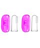 NeonateCare Baby Silicone Soft Bristles Finger Tooth Brush With Tongue Cleaner Back And Travel Protective Case Soft Baby Toothbrush For Babies Oral Hygienic Care (PINK)