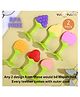 Neonate Care Silicone Fruit Teether Grapes & Strawberry Shape Teether Pack of 2 - (Red, Blue)