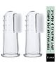 Neonate Care Baby Silicone Finger Toothbrush with the case for Easy Cleaning Massaging Soothing Gums and Oral Hygiene Pack of 2 - White