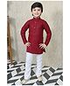 BT DEZINES Full Sleeves Chikankari Embroidered & Sequin Embellished Kurta & Pajama - Maroon