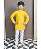 BT DEZINES Full Sleeves Chikankari Embroidered & Sequin Embellished Kurta & Pajama - Yellow