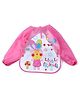 MOMISY Waterproof Smock Painting Apron for Kids Full Sleeve Feeding Bib for Babies Cartoon Animal Art for Infants Toddler Boys Girls (Pink Rabbit)