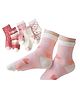 MOMISY Pack of 5 Printed & Striped Socks - White & Pink