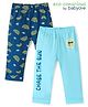 Babyoye 100% Oragnic Cotton with Eco Jiva Finish Full Length Lounge Pant Rainbow Print Pack Of 2 - Blue
