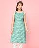 Aarika Sleeveless Ethnic Printed Straight Cut Kurta - Sea Green