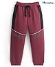 Honeyhap Premium 100% Cotton Looper Full Length Lounge Pant With Bio Finish Text Print - Rumba Red & Black Beauty
