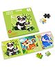 Happy Hues 3 in 1-Magnetic Animals Jigsaw Puzzles for Kids- 27 Piece Travel Puzzles Book for Toddlers