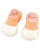 MOMISY Anti-Skid leather soled 2 Color Shoe Socks for Baby Boys and Baby Girls-12 to 24 months -  Medium (Orange -  12-24 Months)