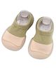 MOMISY Anti-Skid leather soled 2 Color Shoe Socks for Baby Boys and Baby Girls-12 to 24 months -  Medium (Army Green -  12-24 Months)