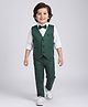Mark & Mia Full Sleeves 3 Pieces Party Suit with Waist Coat & Bow Detailing - Multicolor