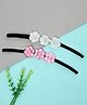 Funkrafts Set Of 2 Floral Detailed Headbands - Pink & White