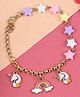 Asthetika Unicorn & Stars Embellished Bracelet - Pink & Purple