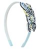 Asthetika Striped Bows Embellished Hair Band - Blue
