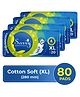 Savvy Maxi Cotton XL Sanitary Pads (280mm) for Heavy Flow with Leakage Protection | Super Absorption-Pack of 4 (80 Pads)