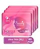 Savvy Ultra Thin XL (280mm) Sanitary Pads For Heavy Flow with Leaklock Protection | Super Absorption-Pack of 4 (80 Pads)