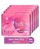 Savvy Ultra Thin XL (280mm)For Heavy Flow|Leaklock|Wider Wings|Absorption - Combo of 5 Sanitary Pad (Pack of 100)