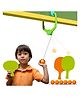 Kidology Hanging Tennis Trainer Ping Pong Ball Self Training and Workout Indoor 2 Racket & 3 Practice Ball Portable