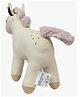 POMME Knitted Soft Toy Ivory Gold Lurex Unicorn