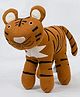 POMME Knitted Soft Toy Mustard Tiger Height 10 cm