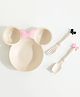 Minnie Mouse Meal Bowl with Spoon & Fork Set  - Beige