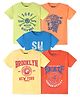 Pine Kids Cotton Knit Half Sleeves  T-Shirts Text Print Pack of 5 - Multicolour