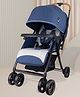 R for Rabbit Poppins Joy Stylish Baby Stroller | Pram for Kids with Reversible Handle | New Born Babies Stroller for 0 to 3 Years Boy and Girl (Blue Grey)