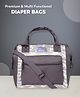 Mi Arcus 2-in-1 Printed Maternity Diaper Bag with Zip Closure, Convertible Handbag & Backpack, Includes Diaper Changing Sheet for Travel- Grey