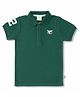 JusCubs Half Sleeves Brand Name Embroidered Polo Tee - Olive Green