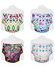 SuperBottoms Freesize UNO Cloth Diaper (3M - 3Y) Reusable, Absorbs 4-5 Pees - Pack of 4
