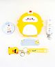 SCHOOLISH Silicone Baby Soft Purse with Mirror, Comb & Keychain Lovely Wallet, Cute Design Cosmetic Bag Gifts for Kids Crossbody Handbag Shoulder Silicone Bag Pack of 1 - Color May Vary