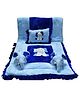 SAFE N CUTE Baby Sleeping 5 Items Bedding Set with Two elephants -Royalblue