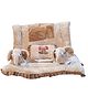 SAFE N CUTE Baby Sleeping 5 Items Bedding Set with Two elephants -Brown